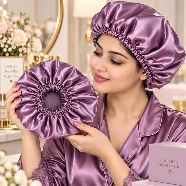 Metallic_Purple_Satin_Silk_Double_Layer_Thin_Elastic_Hair_Bonnet_For_Hair_Protection_For_Women_(Pack_of_1)