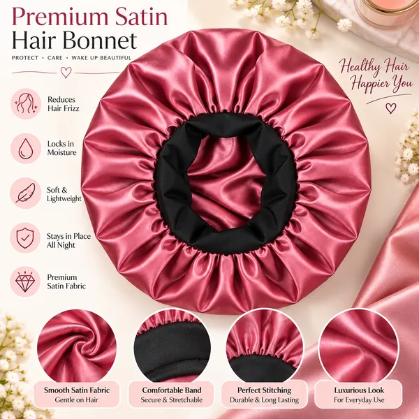 Onion_Pink_Satin_Silk_Double_Layer_Wide_Elastic_Hair_Bonnet/Sleeping_Cap_For_Women_(Pack_of_1)