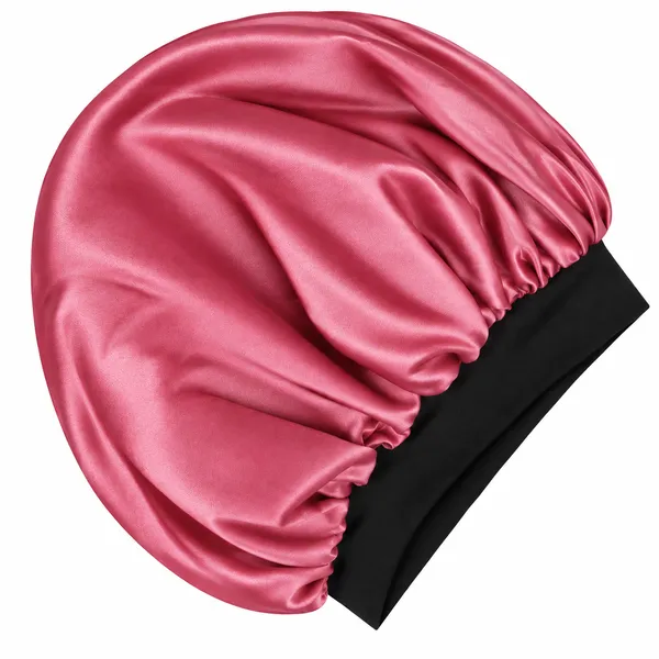 Onion_Pink_Satin_Silk_Double_Layer_Wide_Elastic_Hair_Bonnet/Sleeping_Cap_For_Women_(Pack_of_1)