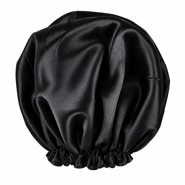 Black_Satin_Silk_Double_Layer_Thin_Elastic_Bonnet/_Sleeping_Cap_For_Women_(Pack_of_1)