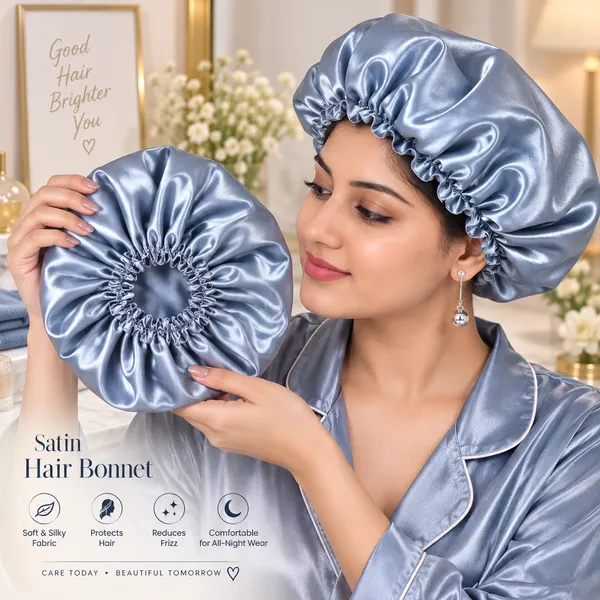 Grey_Satin_Silk_Double_Layer_Thin_Elastic_Hair_Bonnet/Slepping_For_Women_(Pack_of_1)