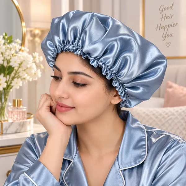 Grey_Satin_Silk_Double_Layer_Thin_Elastic_Hair_Bonnet/Slepping_For_Women_(Pack_of_1)
