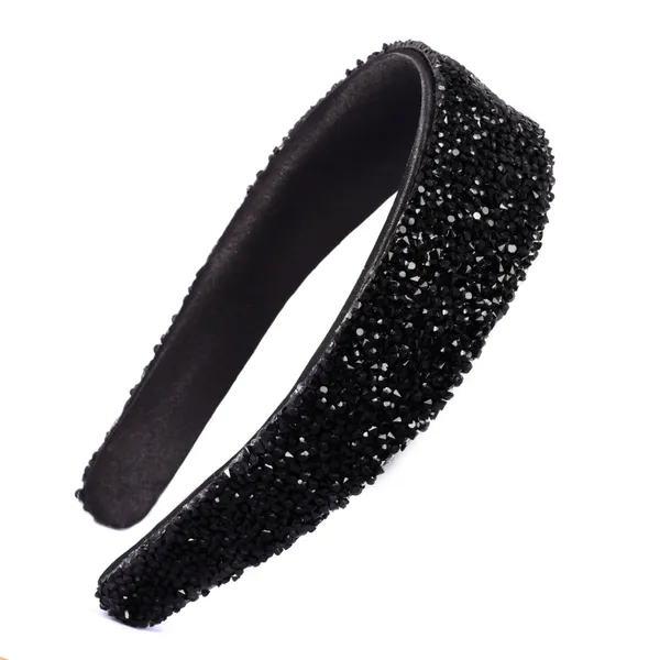 Black_Fancy_Handmade_Sprinkle_Stone_Hair_Band_For_Girls