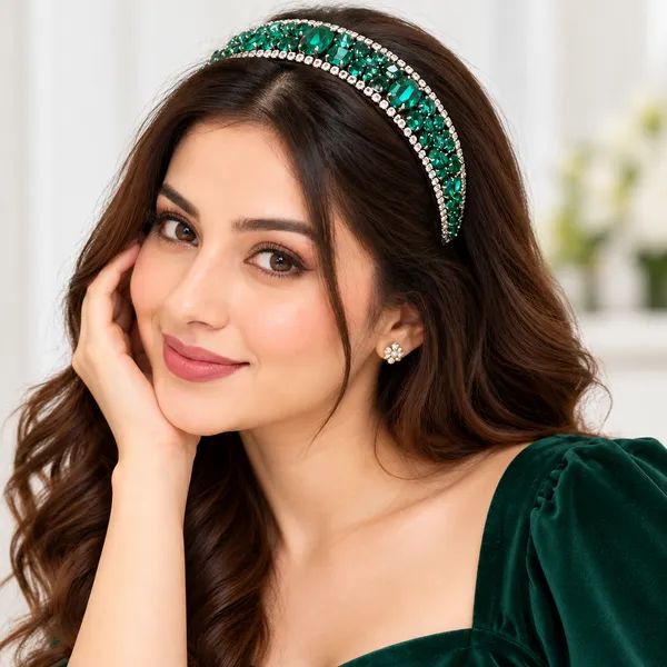 Emerald_Green_Crystal_Rhinestone_Band_For_Girls_-_Emerald_Green_(Pack_of_1)