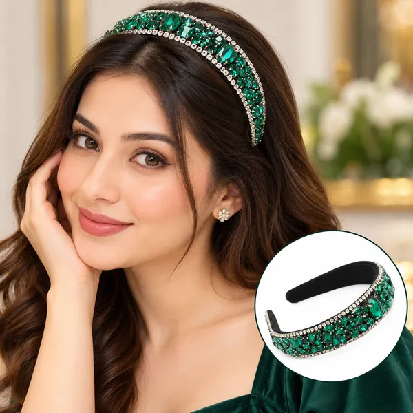 Emerald_Green_Crystal_Rhinestone_Band_For_Girls_-_Emerald_Green_(Pack_of_1)