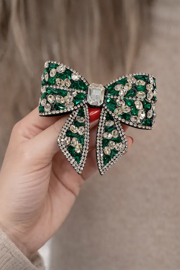 Emerald_Green_Studded_Crystal_Rhinestone_Hair_Bow_For_Special_Occasions_
