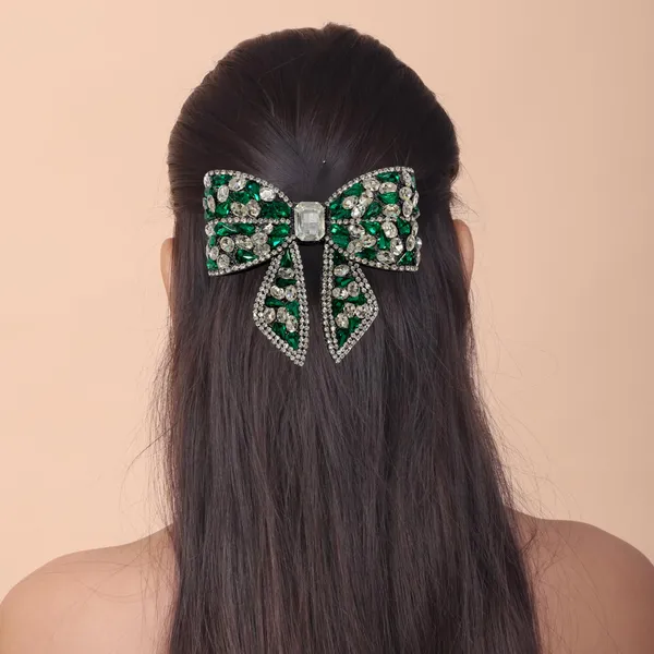 Emerald_Green_Studded_Crystal_Rhinestone_Hair_Bow_For_Special_Occasions_
