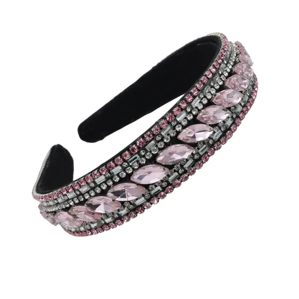 Fancy_Crystal_Ice_Pink_Rhinestone_Hair_Band_For_Girls