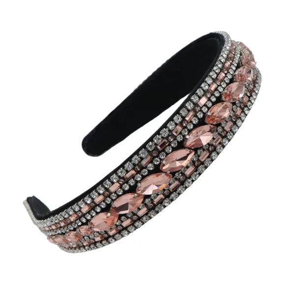 Fancy_Crystal_Rhinestone_Peach_Hair_Band_For_Girls