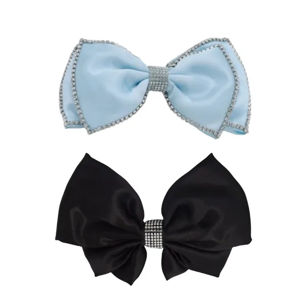 Fancy_Elegant_Satin_Silk_Stone_Hair_Bow_Clip_Combo_For_Girls_