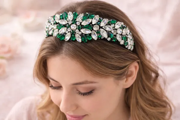 Fancy_Emerald_green_Crystal_Rhinestone_Hair_band_for_girls