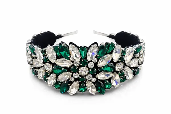 Fancy_Emerald_green_Crystal_Rhinestone_Hair_band_for_girls