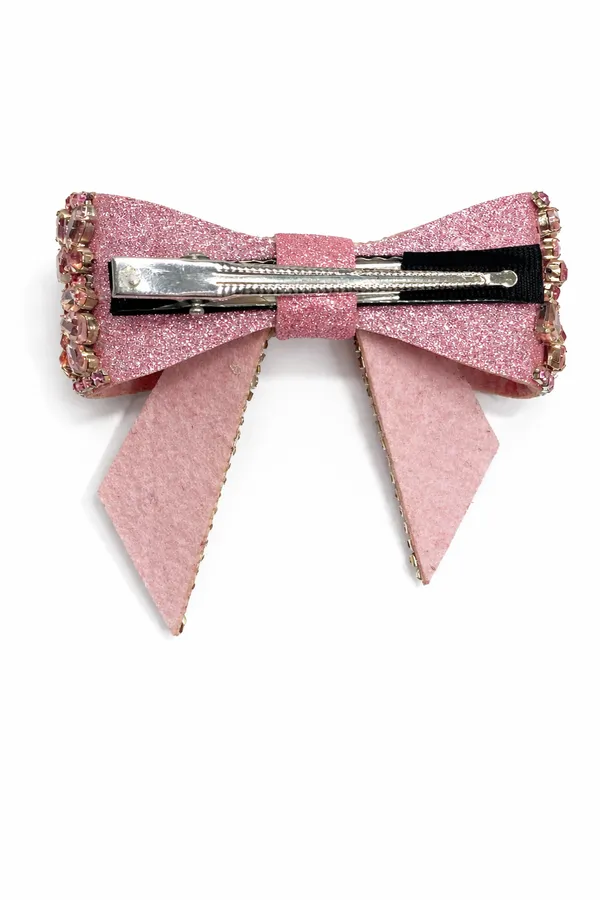 Fancy_Party_Wear_Crystal_Rhinestones_ice_Pink_Hair_Bow_Clip