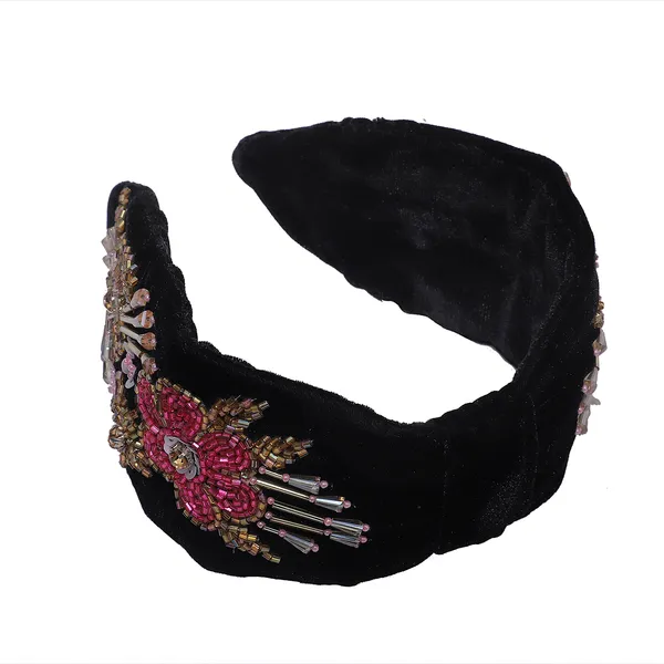 Fancy_Pink_Flower_Embroidered_Hair_Band_for_Girls_