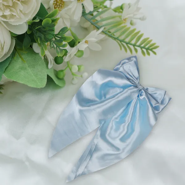 Fancy_Satin_Silk_Double_Bow_Scarf_Hair_clip_Combo_For_Girls_