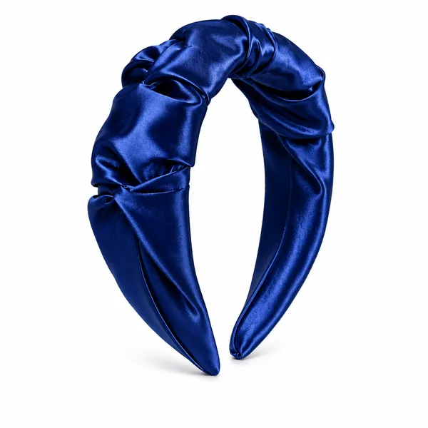Fancy_Shiny_Satin_Silk_Frill_Hair_Band_For_Girls_&_Women__Navy_Blue