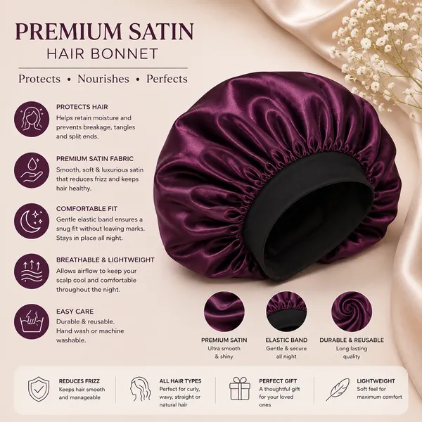 Wine_Satin_Silk_Double_Layer_Wide_Elastic_Hair_Bonnet/Sleeping_Cap_For_Women_(Pack_of_1)