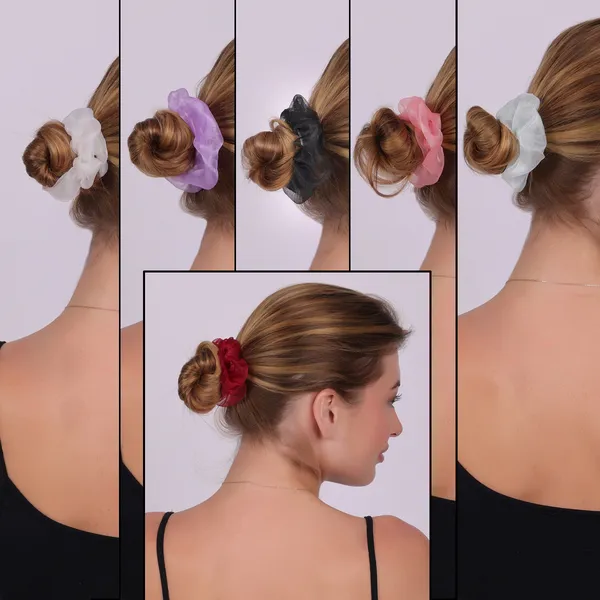 Girls_Fancy_Premium_Organza_Hair_Scrunchies_Multicolor_Set_Of_6_Pcs_