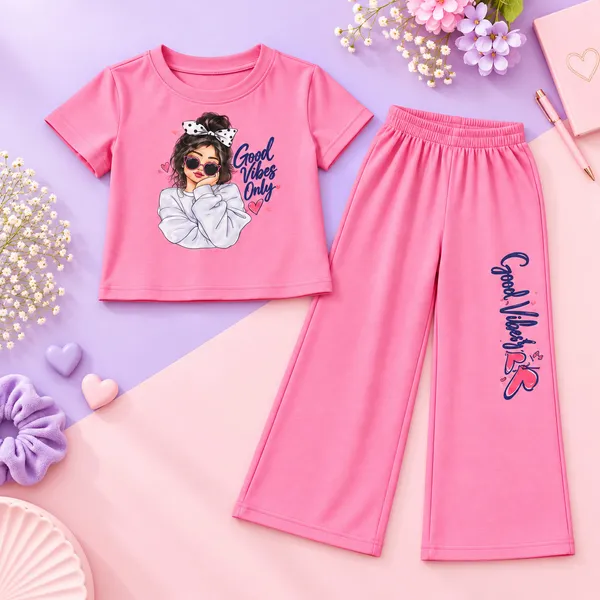 Girls_Tank_Top_&_Palazzo_Pants_Set_|_Printed_Co-ord_Outfit_|_Round_Neck_Regular_Fit_Casual_Wear_Crop_Top_With_Wide_Leg_Pants_Pink_Good_Vibes