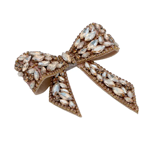 Golden_Embellished_Rhinestone_Hair_Bow_Clip_For_Girls