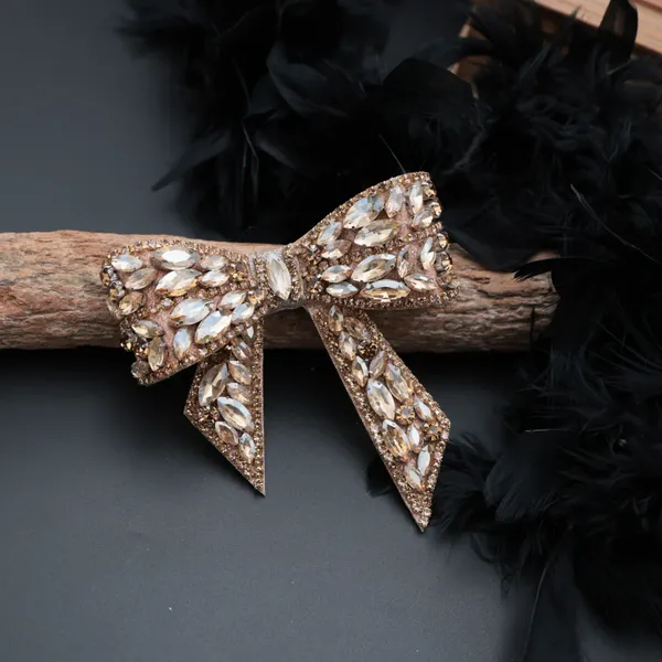 Golden_Embellished_Rhinestone_Hair_Bow_Clip_For_Girls