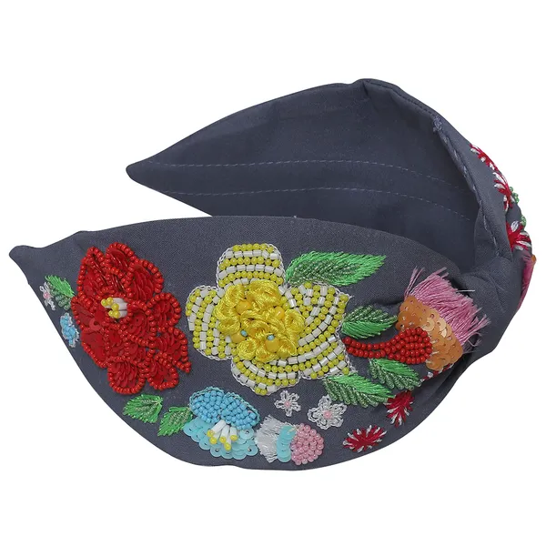 Grey_Multicolor_Beads_&_Pearl_Embroidery_Hair_Band
