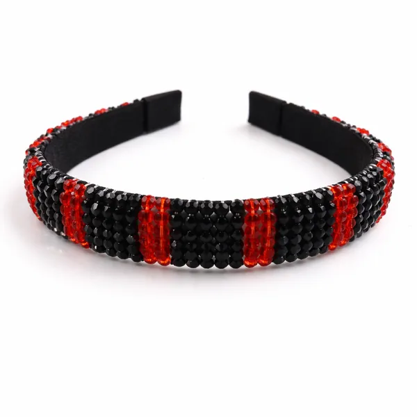 Handmade_Red_&_Black_Beaded_Crystal_Dual_hair_band_For_Girls