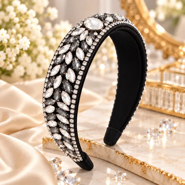 Grey_Crystal_Rhinestone_Band_For_Girls_(Pack_of_1)