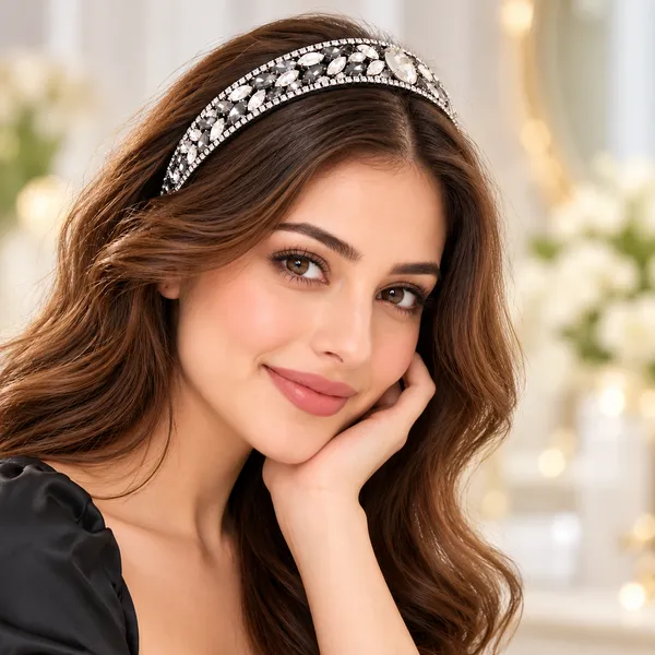 Grey_Crystal_Rhinestone_Band_For_Girls_(Pack_of_1)