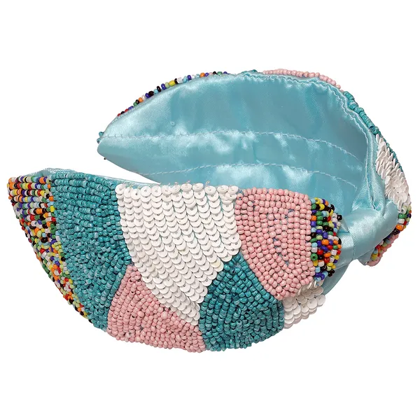 Ice_Blue_Multicolor_Beads_&_Sequin_Embroidery_hair_band_For_Girls
