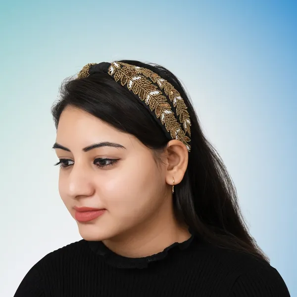 Black_Fancy_Leaf_Design_Embroidery_Hair_Band_For_Girls_(Pack_of_1)
