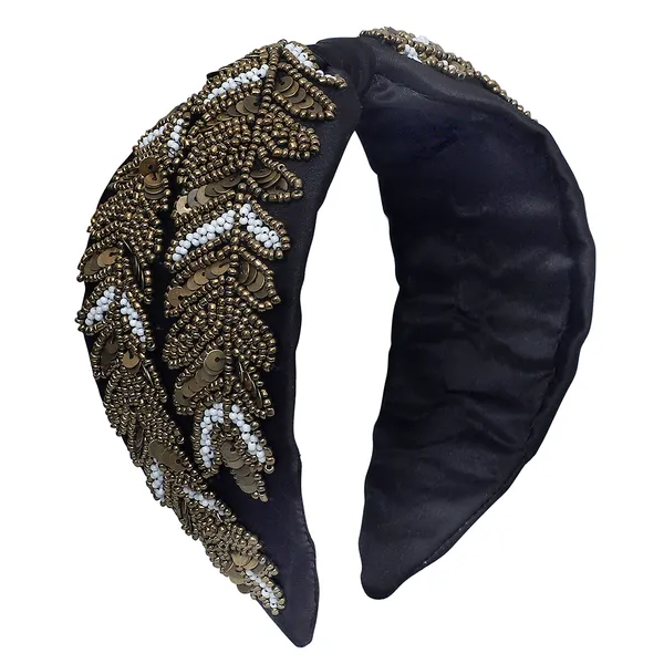 Black_Fancy_Leaf_Design_Embroidery_Hair_Band_For_Girls_(Pack_of_1)