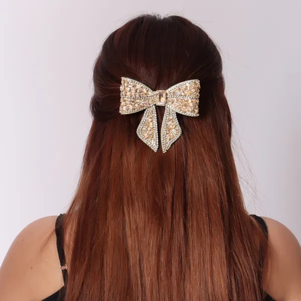 Golden_Fancy_Rhines_Tones_Hair_Bow_Clip_For_Parties_&_Function_For_Women_(Pack_of_1)