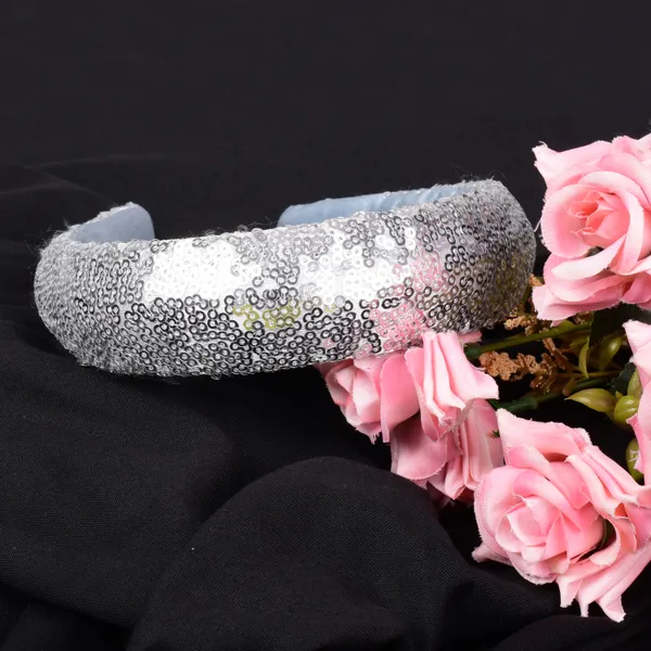 Silver_Party_Wear_Fluffy_Sequence_Headband_For_Girls_(Pack_of_1)
