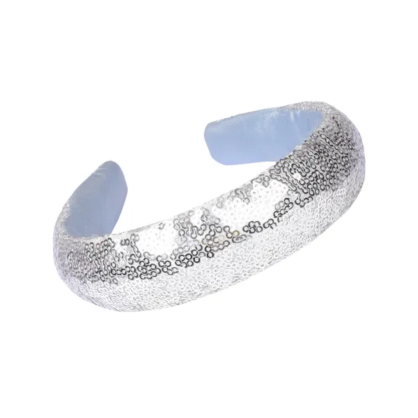 Silver_Party_Wear_Fluffy_Sequence_Headband_For_Girls_(Pack_of_1)