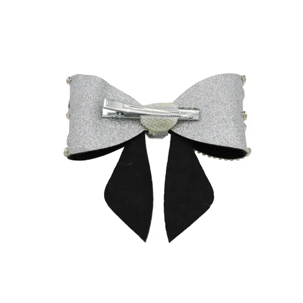 Silver_Party_Wear_Rhinestones_Hair_Bow_Clip_For_Women_(Pack_of_1)
