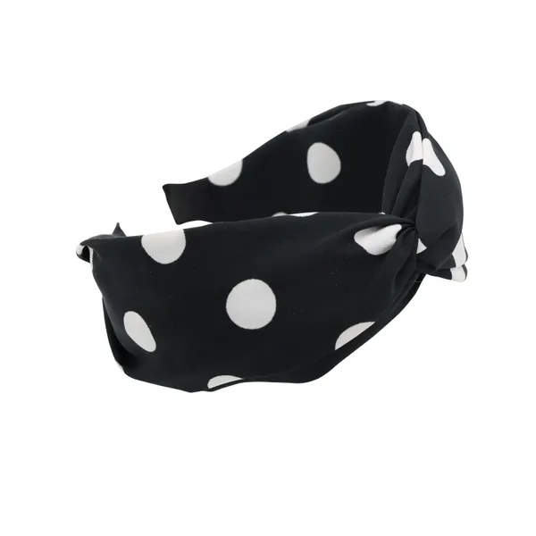 Black_White_Polka_Dot_Headbands_For_Women_Knotted_Headbands_For_Girls_(Pack_of_2)