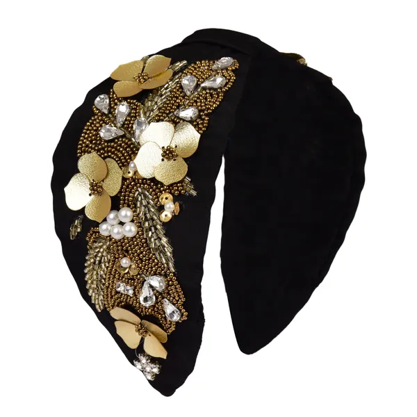 Black_Premium_Golden_Leaf_Embroidery_Hair_Band_For_Women_(Pack_of_1)
