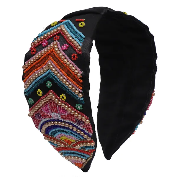 Multicolor_Premium_Beads_Broad_Embroidery_Hair_Band_For_Girls_(Pack_of_1)