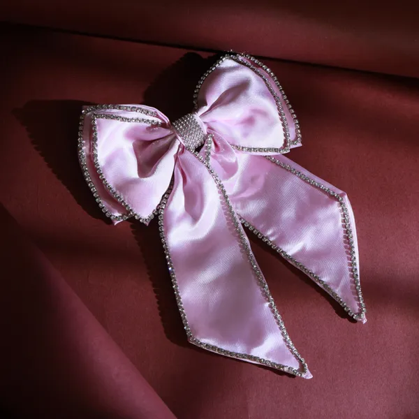 Pink_Rhinestone_Double_Bow_Clips_For_Girls_(Pack_of_1)