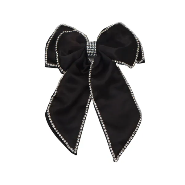 Black_Rhinestone_Double_Bow_Clips_For_Girls_(Pack_of_1)