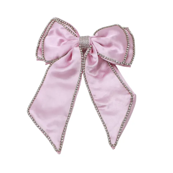 Pink_Rhinestone_Double_Bow_Clips_For_Girls_(Pack_of_1)