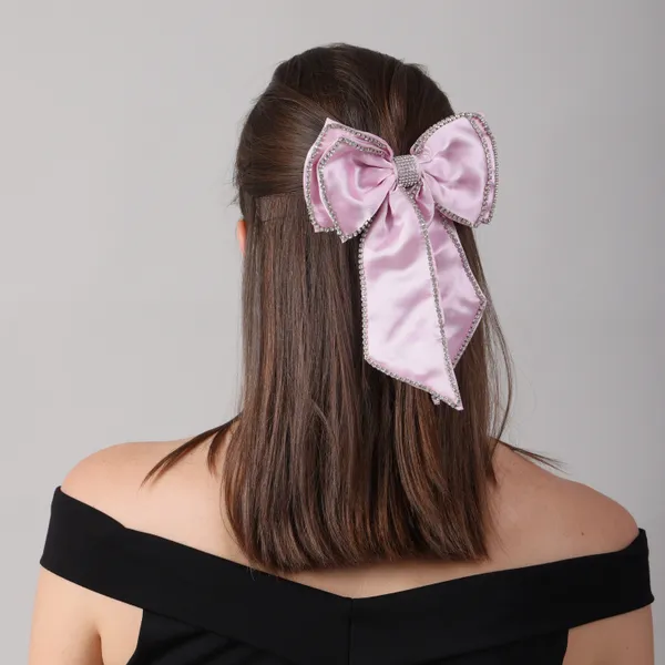 Pink_Rhinestone_Double_Bow_Clips_For_Girls_(Pack_of_1)