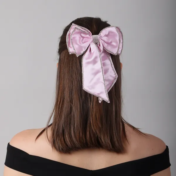 Pink_Rhinestone_Double_Bow_Clips_For_Girls_(Pack_of_1)
