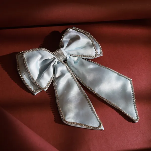 Sky_Blue_Rhinestone_Double_Bow_Clips_For_Girls_(Pack_of_1)