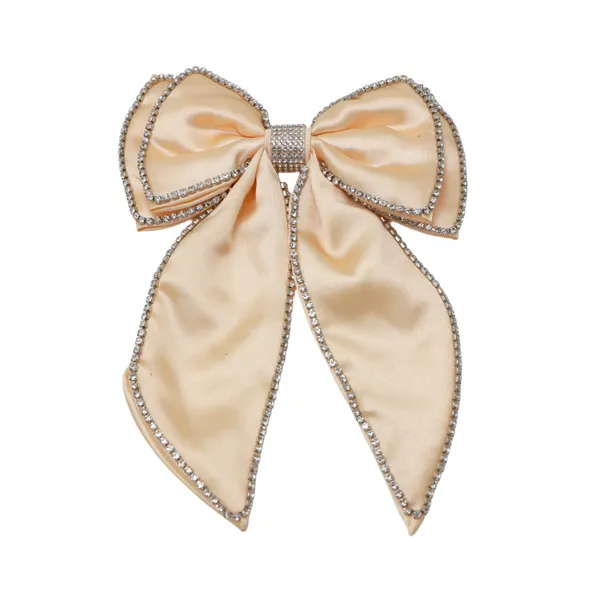 Golden_Rhinestone_Double_Bow_Clips_For_Girls_(Pack_of_1)