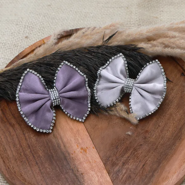Silver_Nude_Satin_Rhinestone_Edges_Hair_Bow_Clip_For_Women_And_Girls_(Pack_of_2)