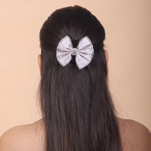 Silver_Nude_Satin_Rhinestone_Edges_Hair_Bow_Clip_For_Women_And_Girls_(Pack_of_2)