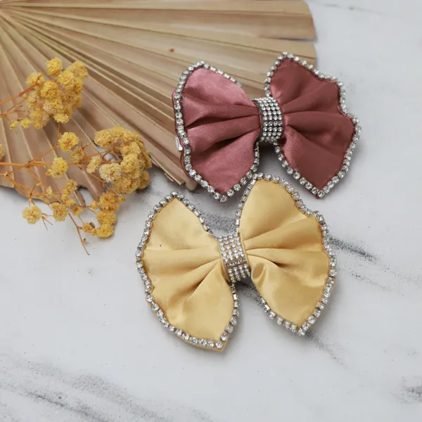 Golden_Brown_Satin_Rhinestone_Edges_Hair_Bow_Clip_For_Women_And_Girls_(Pack_of_2)