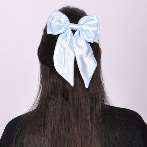 Black_Blue_Satin_Silk_Double_Bow_Alligater_Hair_Clip_-_2_Pcs_For_Women_(Pack_of_2)